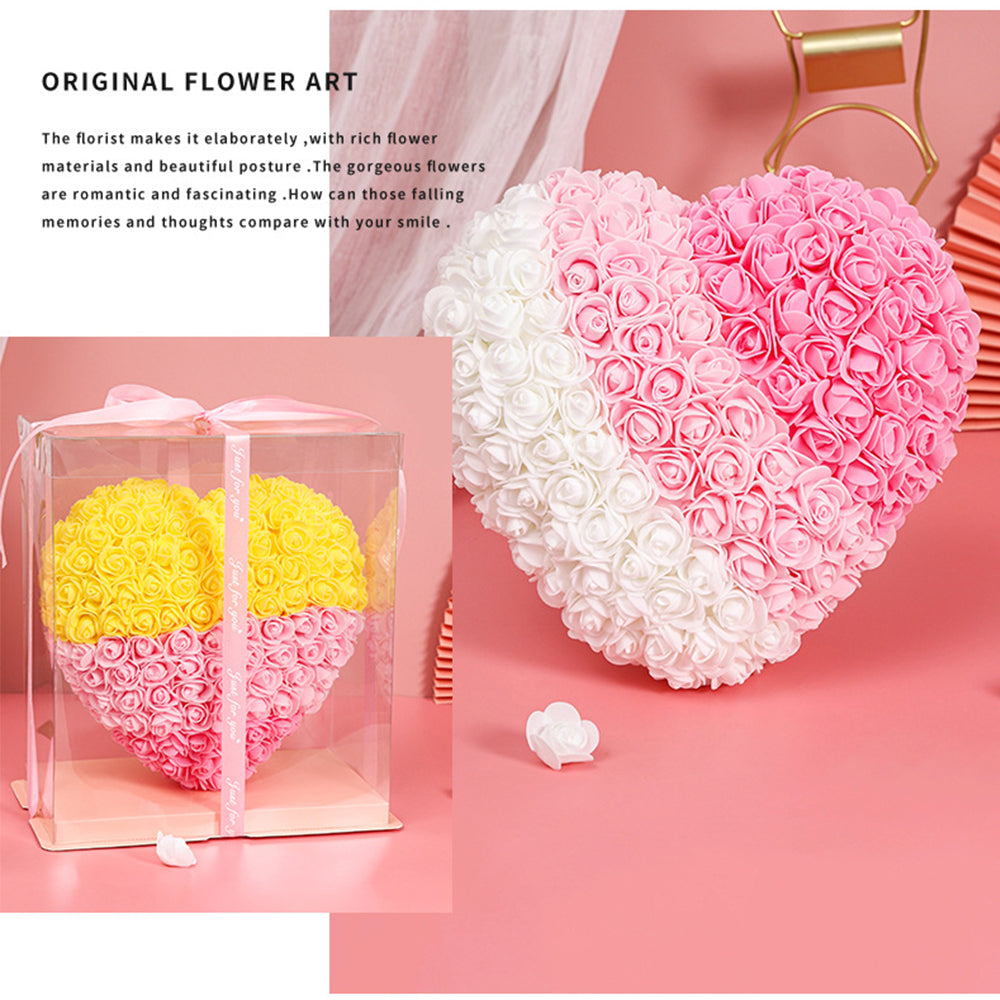 30cm corazón PE rosa con caja de regalo