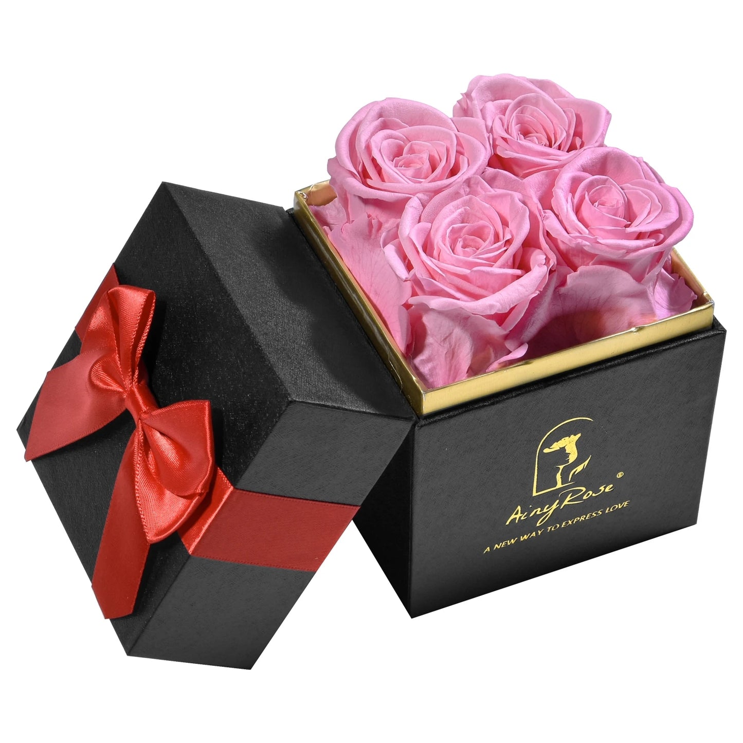 Square Forever Rose Box 4pcs