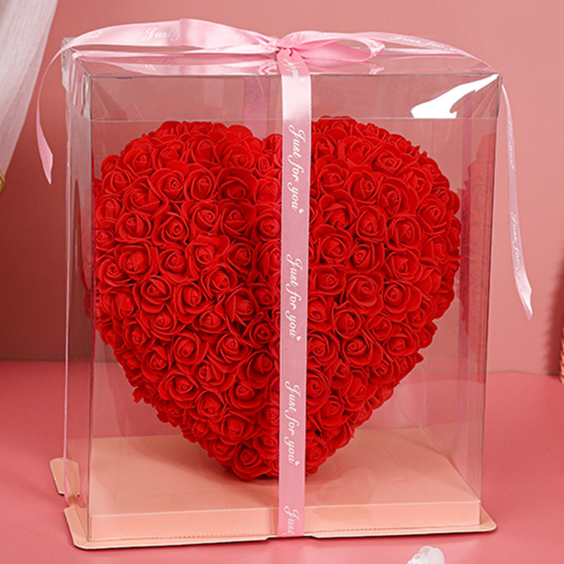 30CM Heart PE Rose with Gift Box