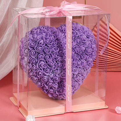 30cm corazón PE rosa con caja de regalo