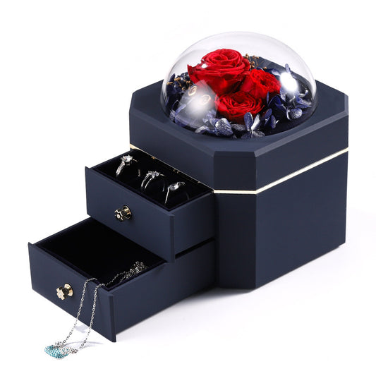 Preserved Rose Jewelry Box-Double