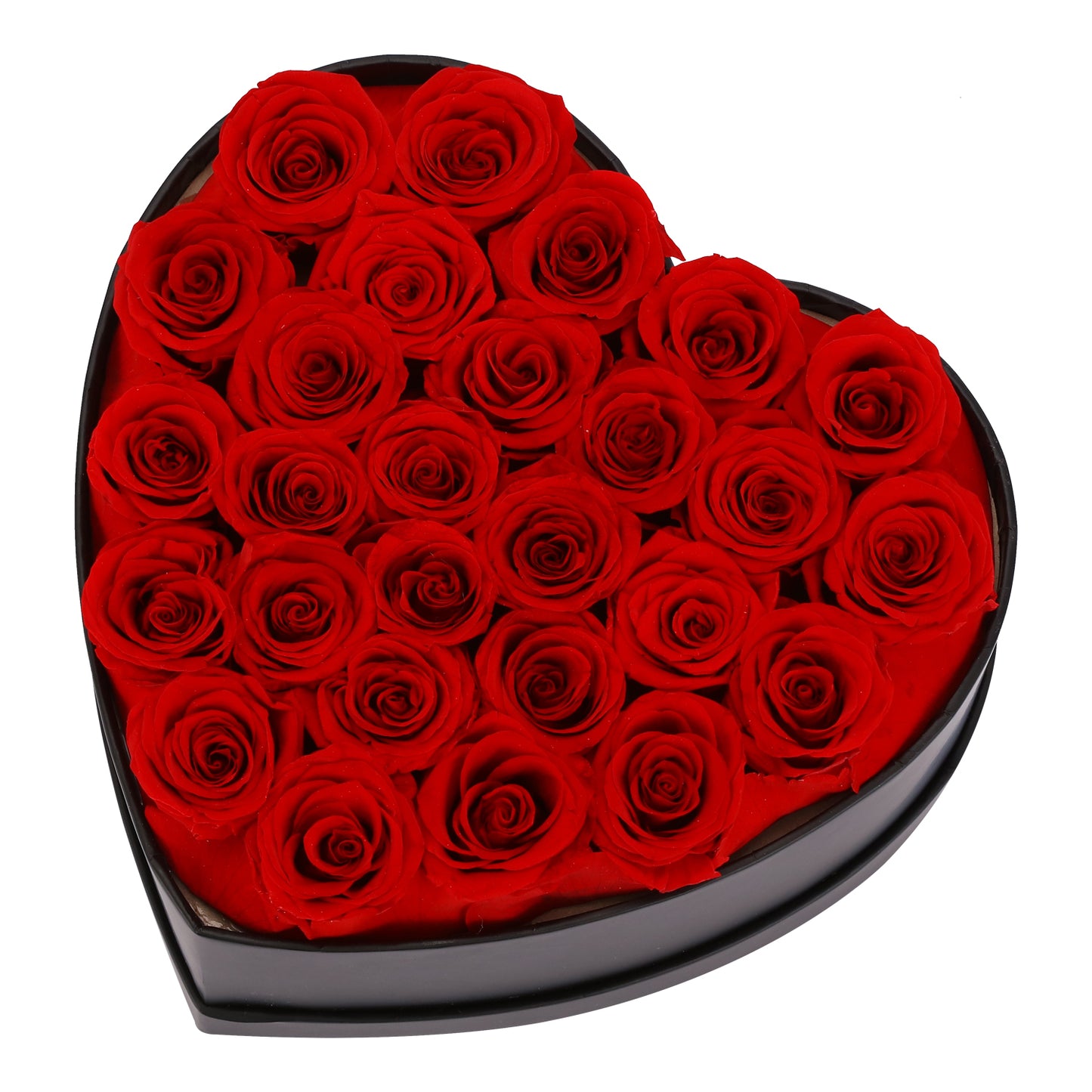 27 PCS Preserved Rose in Heart Box