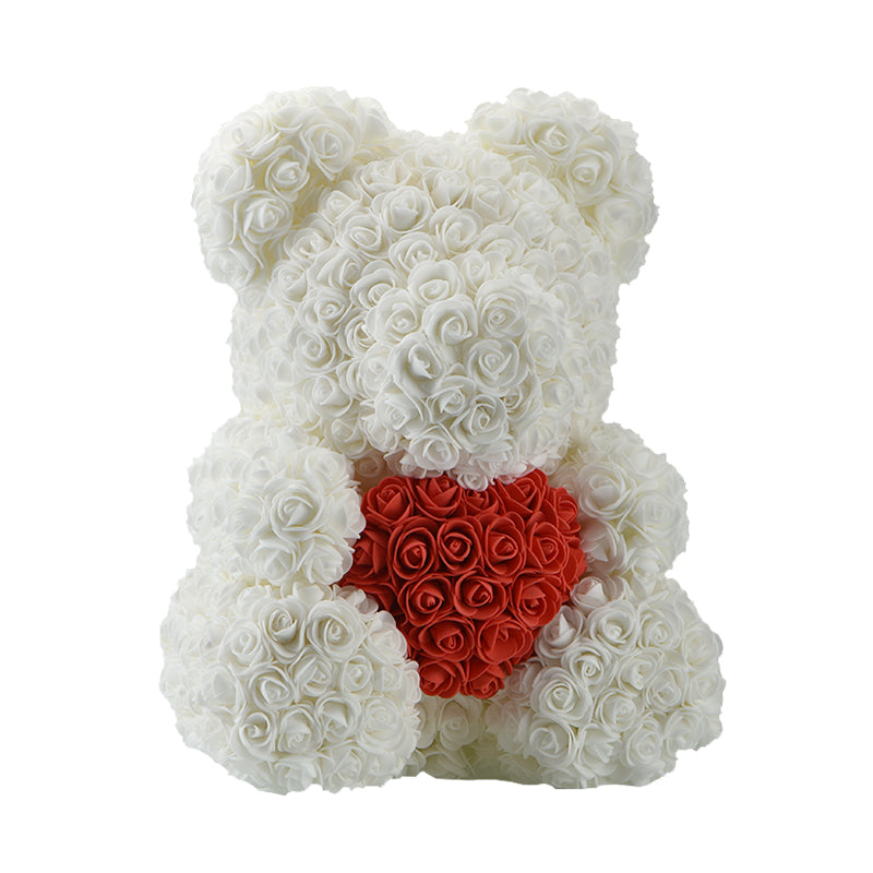 Ainyrose 20/38cm-Forever Rose Ours Rouge Coeur