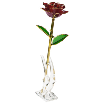 24k Gold Forever Rose With Base-3 Colors