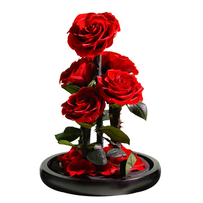 AINYROSE Real Forever Heart Rose - 3 peças