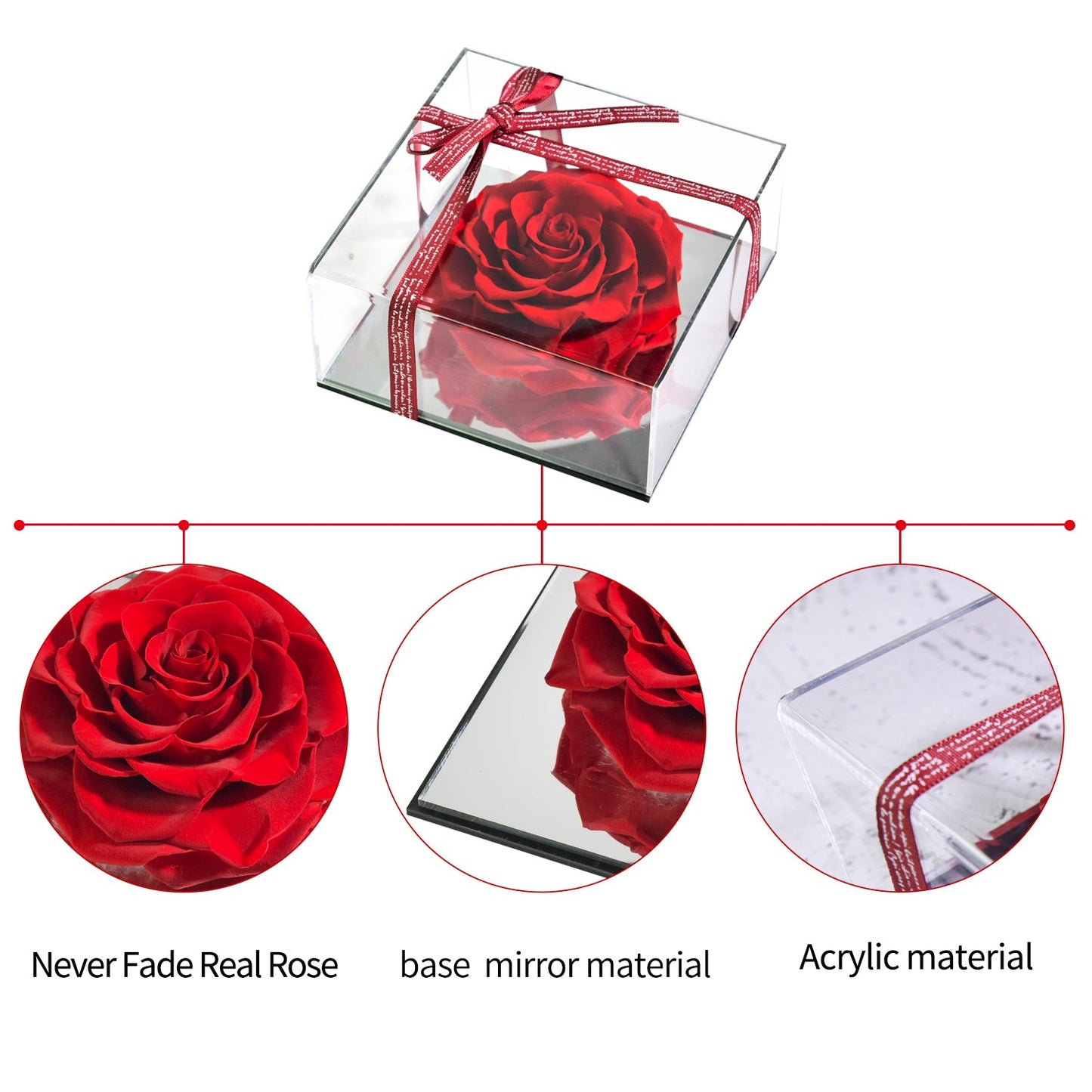 Ainyrose Arylic Forever Rose Box 6 Cores