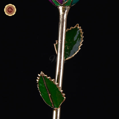 24K Gold Dipped Artificial Rose&Crystal Rose