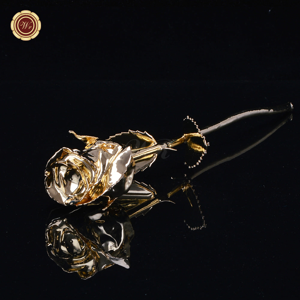 Ainyrose 24K Gold Dipped Artificial Rose&Crystal Rose