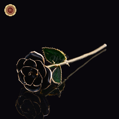 24K Gold Dipped Artificial Rose&Crystal Rose