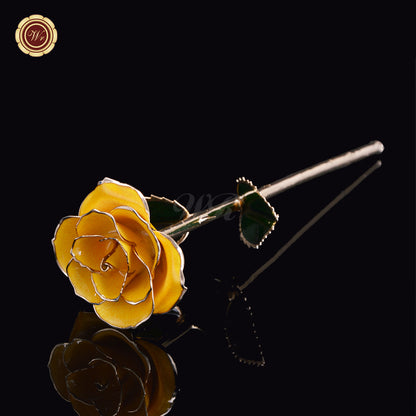 24K Gold Dipped Artificial Rose&Crystal Rose