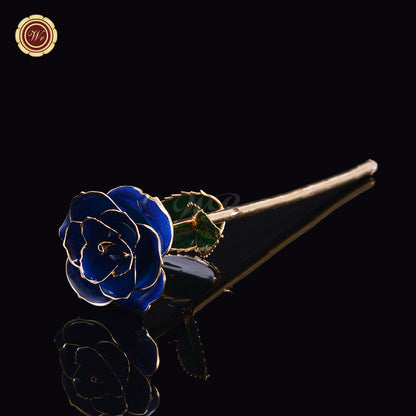 24K Gold Dipped Artificial Rose&Crystal Rose