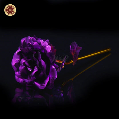 24K Gold Dipped Artificial Rose&Crystal Rose