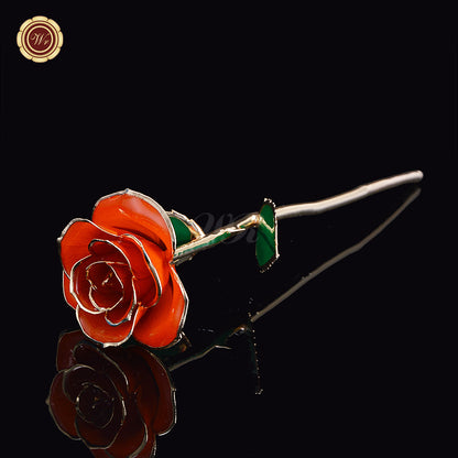 24K Gold Dipped Artificial Rose&Crystal Rose