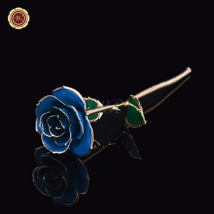 24K Gold Dipped Artificial Rose&Crystal Rose