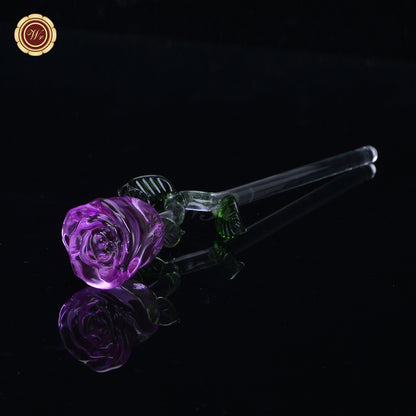 24K Gold Dipped Artificial Rose&Crystal Rose