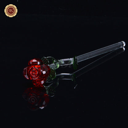 24K Gold Dipped Artificial Rose&Crystal Rose