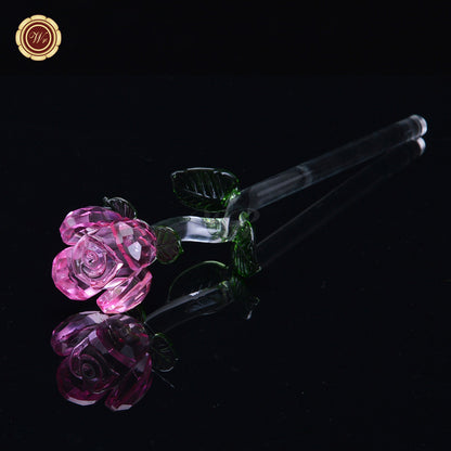 24K Gold Dipped Artificial Rose&Crystal Rose