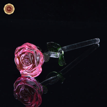 24K Gold Dipped Artificial Rose&Crystal Rose