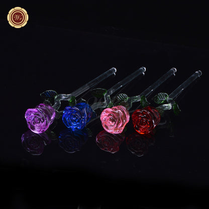 24K Gold Dipped Artificial Rose&Crystal Rose